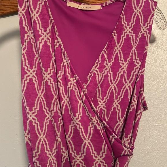Purple & Gray Faux Wrap Dress - Picture 4 of 4